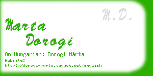 marta dorogi business card