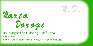 marta dorogi business card